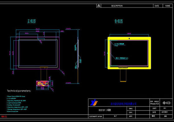 10.1 polegadas USB PCAP painel táctil para controle industrial computador todo-em-um com alta sensibilidade