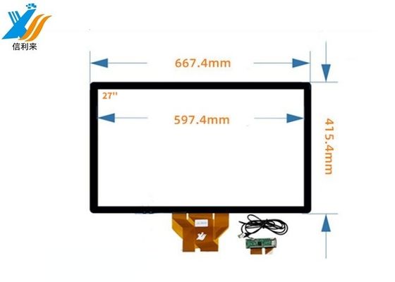 27 polegadas Ecrã sensível ao toque capacitivo com tipo de interface USB para interfaces industriais de máquina-homem