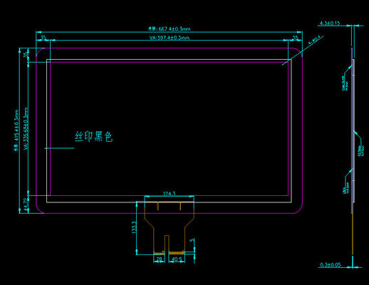 27 polegadas Ecrã sensível ao toque capacitivo com tipo de interface USB para interfaces industriais de máquina-homem