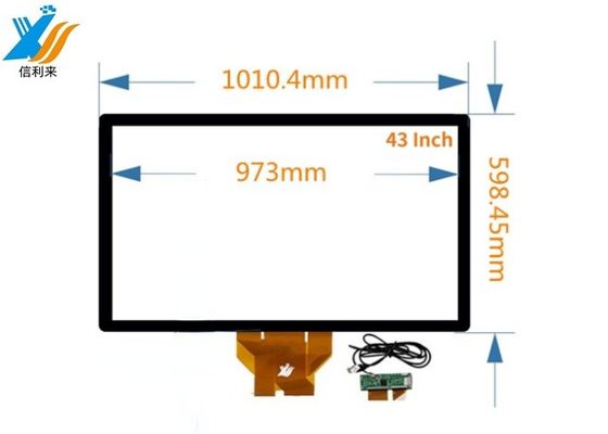 Painel de toque capacitivo multi-toque de 43 polegadas personalizável com monitor BOE LG IC para parede de vídeo interativa HMI educação quiosque de autoatendimento tablets caixa registrador POS