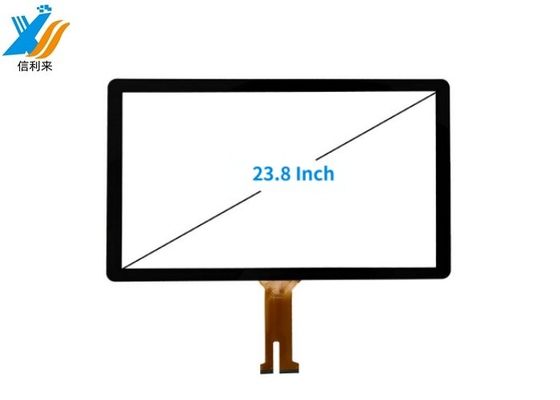 Monitor de tela sensível ao toque de infravermelho preto de 43 polegadas personalizável com ampla faixa de temperatura