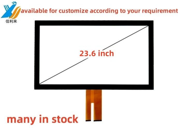 23.6 polegadas Multi-touch USB projetado capacitivo (PCAP) GG painel de tela sensível ao toque LCD monitor led personalizável AR AG AF à prova d'água caneta à prova de óleo toque para educação médica industrial Smart Home Refeição Ordem