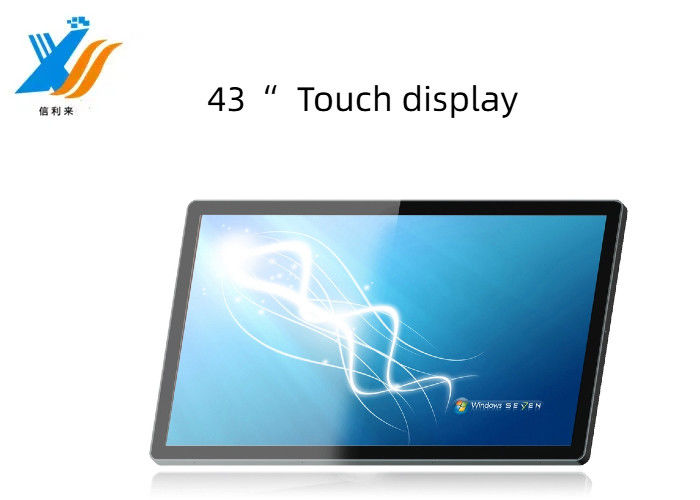 43" VGA HDMI Interface Touch Screen Display Multi Point PCAP Touch Screen LCD personalizar impermeável impermeável a óleo caneta toque dedo toque Anti-UV AR AG AF Educação Comercial