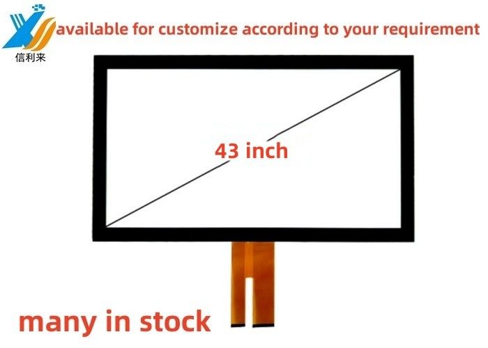 43 polegadas Multi-touch projetado capacitivo (PCAP) GG GFF painel de tela sensível ao toque impermeável a óleo caneta à prova de óleo luva de toque LCD monitor led Anti-UV personalizado para jogos de educação médica industrial