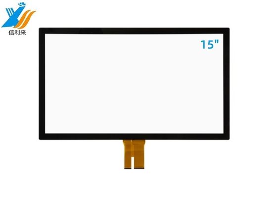 Bom preço 15 polegadas G + G PCAP touch panel com interface USB / I2C e ILITEK controlador On-line